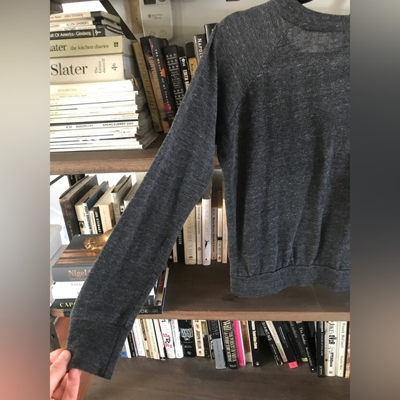 EUC Alternative Earth Heather Grey Long Sleeve Crew Neck Light Sweatshirt S - Picture 5 of 9